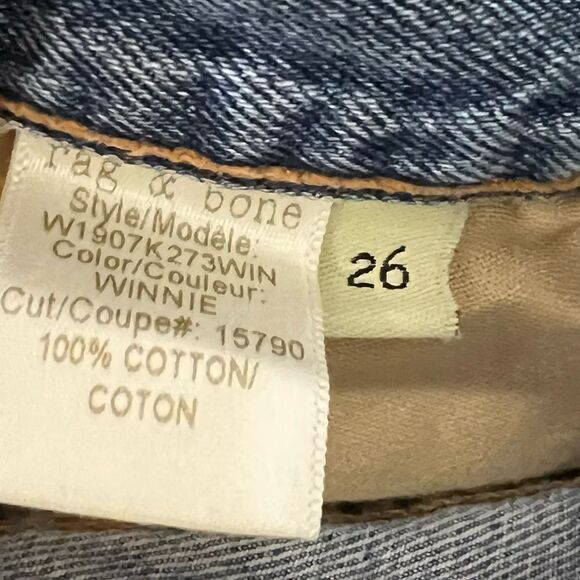 Rag & Bone Cut Off Winnie Destroyed Jean Denim Shorts Size 26 - Picture 8 of 10